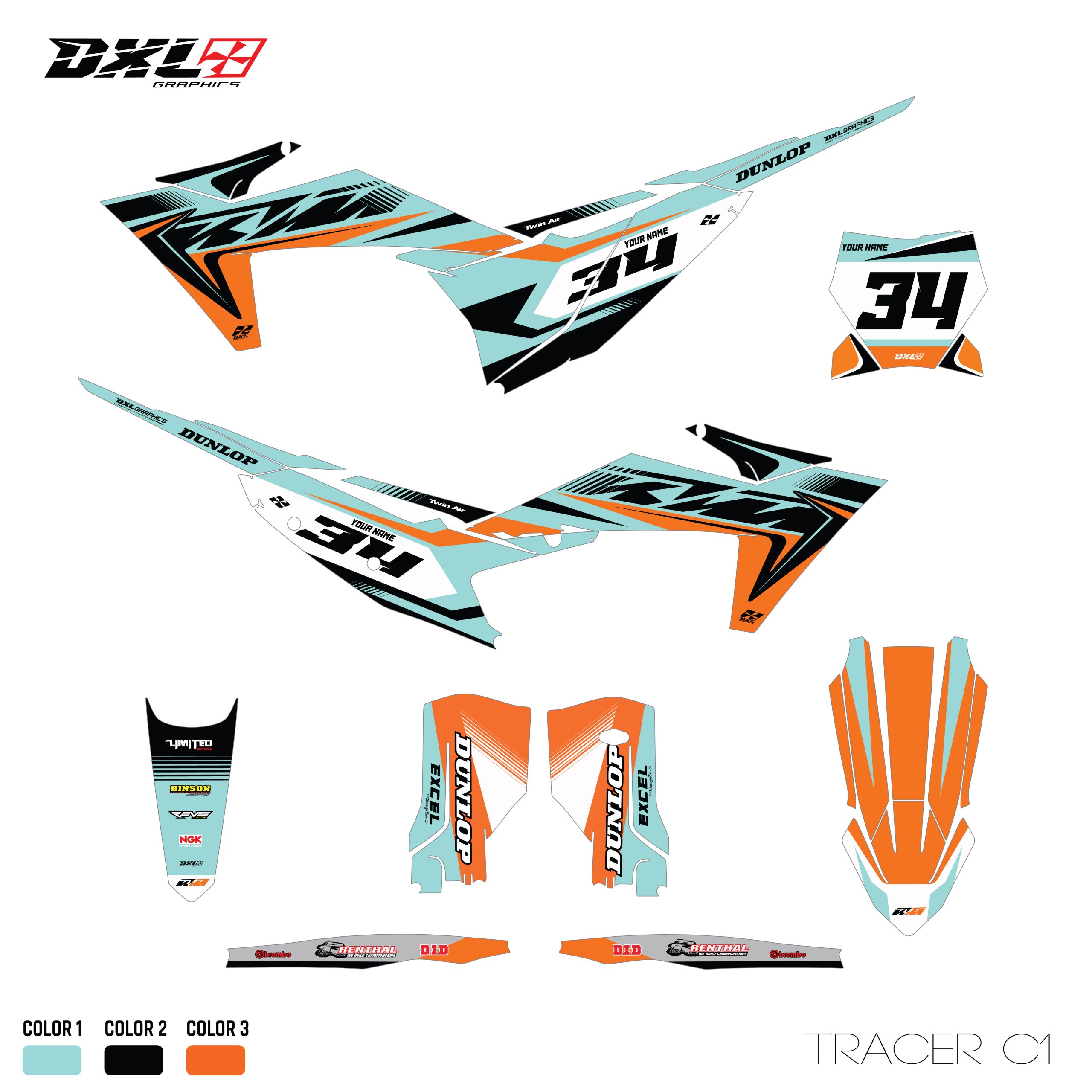 KTM SX-SXF EXC-EXC-F FULL GRAPHICS KIT