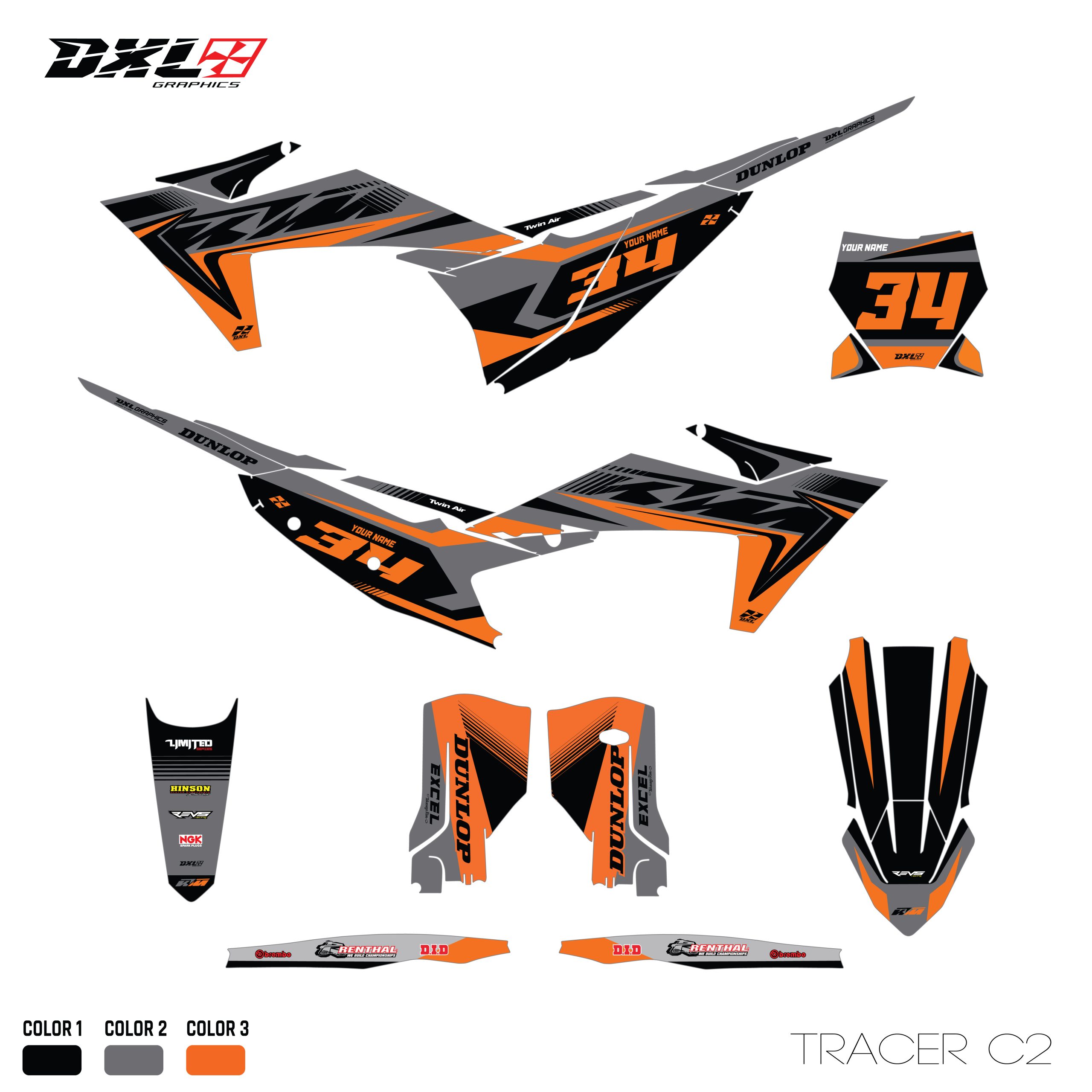 KTM SX-SXF EXC-EXC-F FULL GRAPHICS KIT