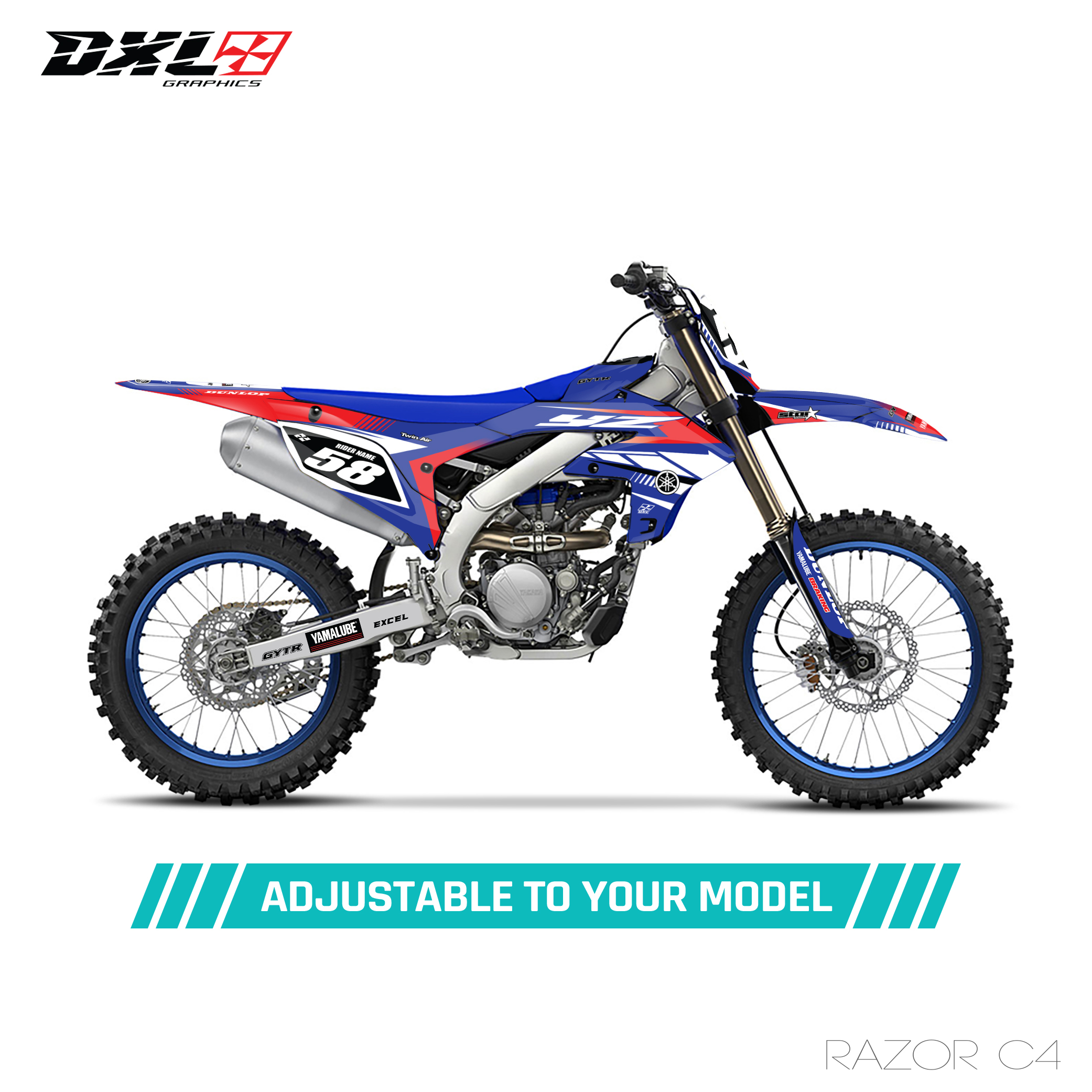 YAMAHA YZF 250 450 FULL GRAPHICS KIT