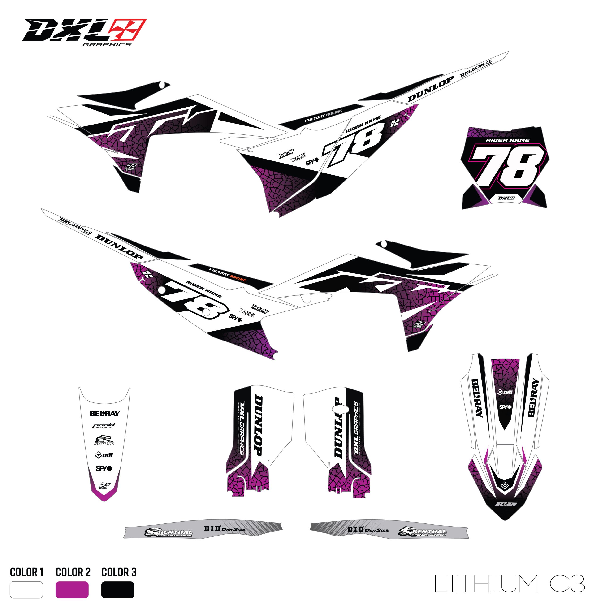 KTM SX-SXF EXC-EXC-F FULL GRAPHICS KIT