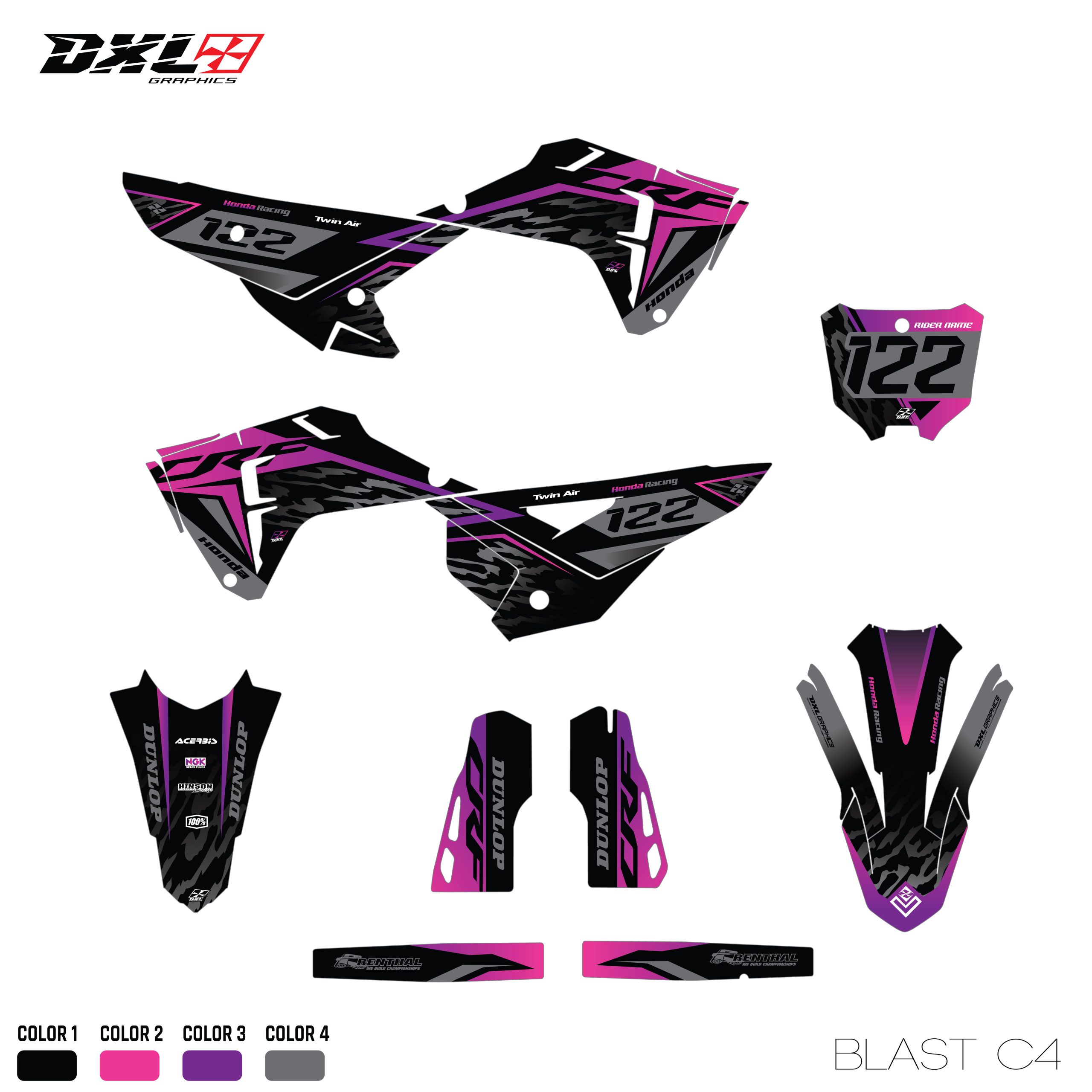 HONDA CRF 250-CRF 450 FULL GRAPHICS KIT