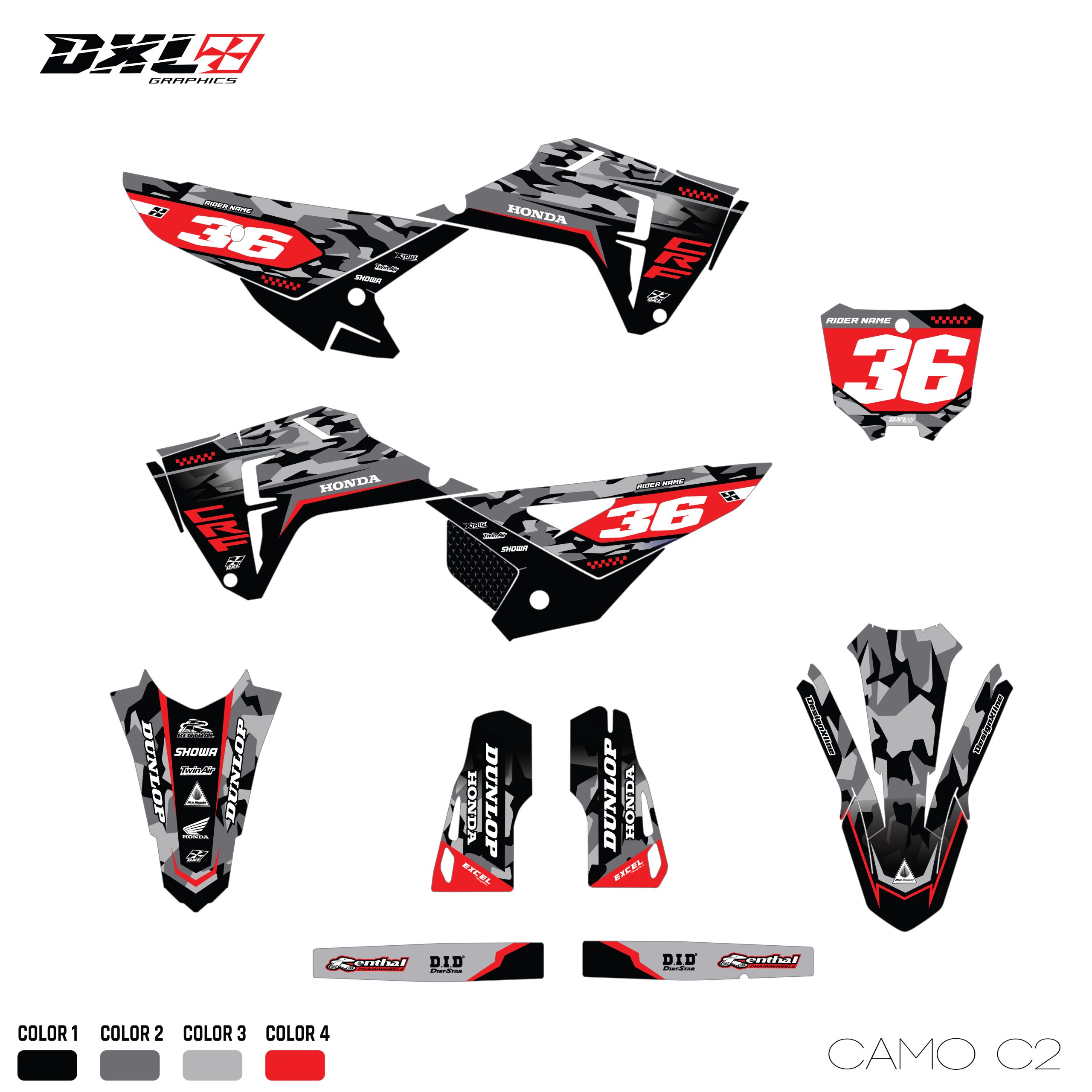 HONDA CRF 250-CRF 450 FULL GRAPHICS KIT
