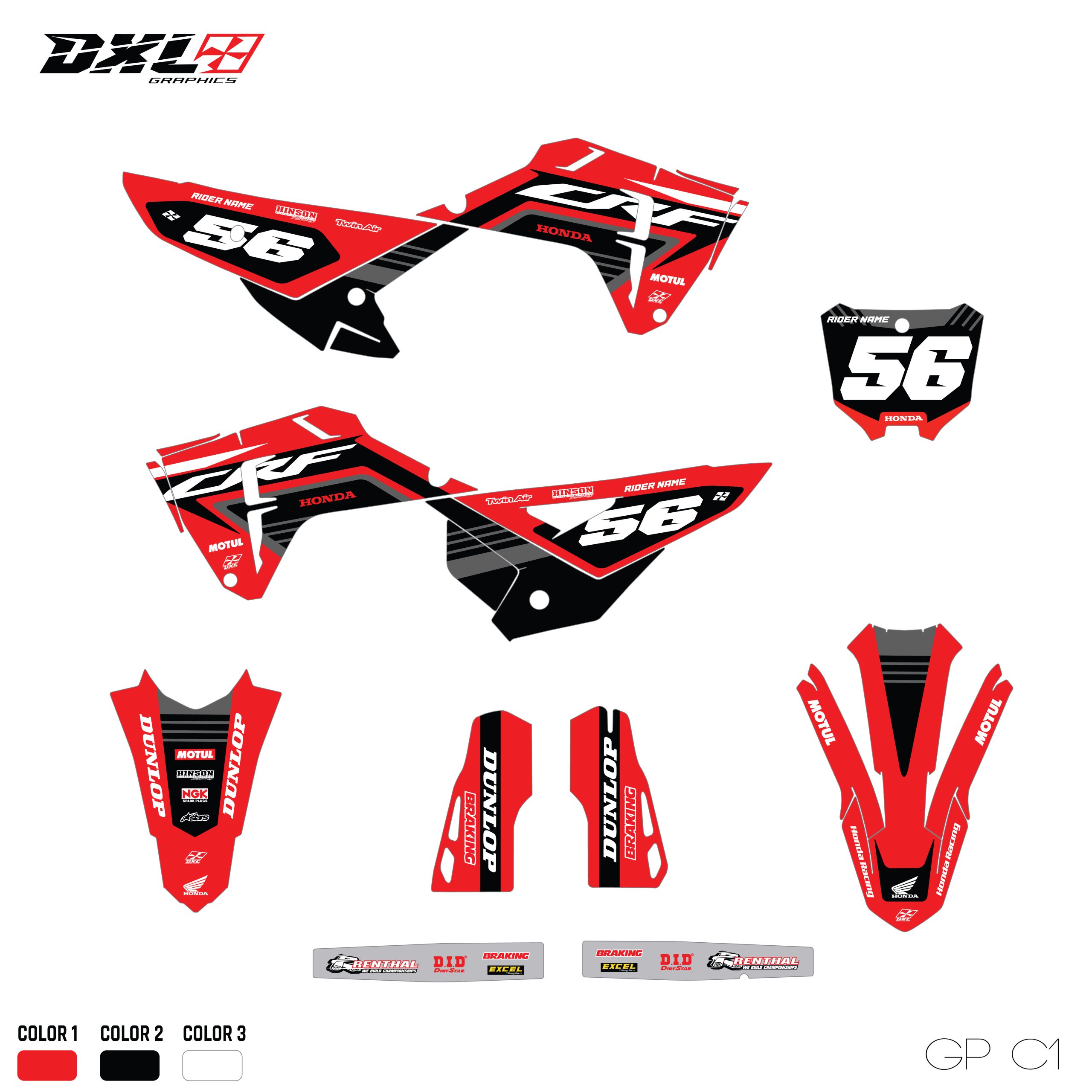 HONDA CRF 250-CRF 450 FULL GRAPHICS KIT
