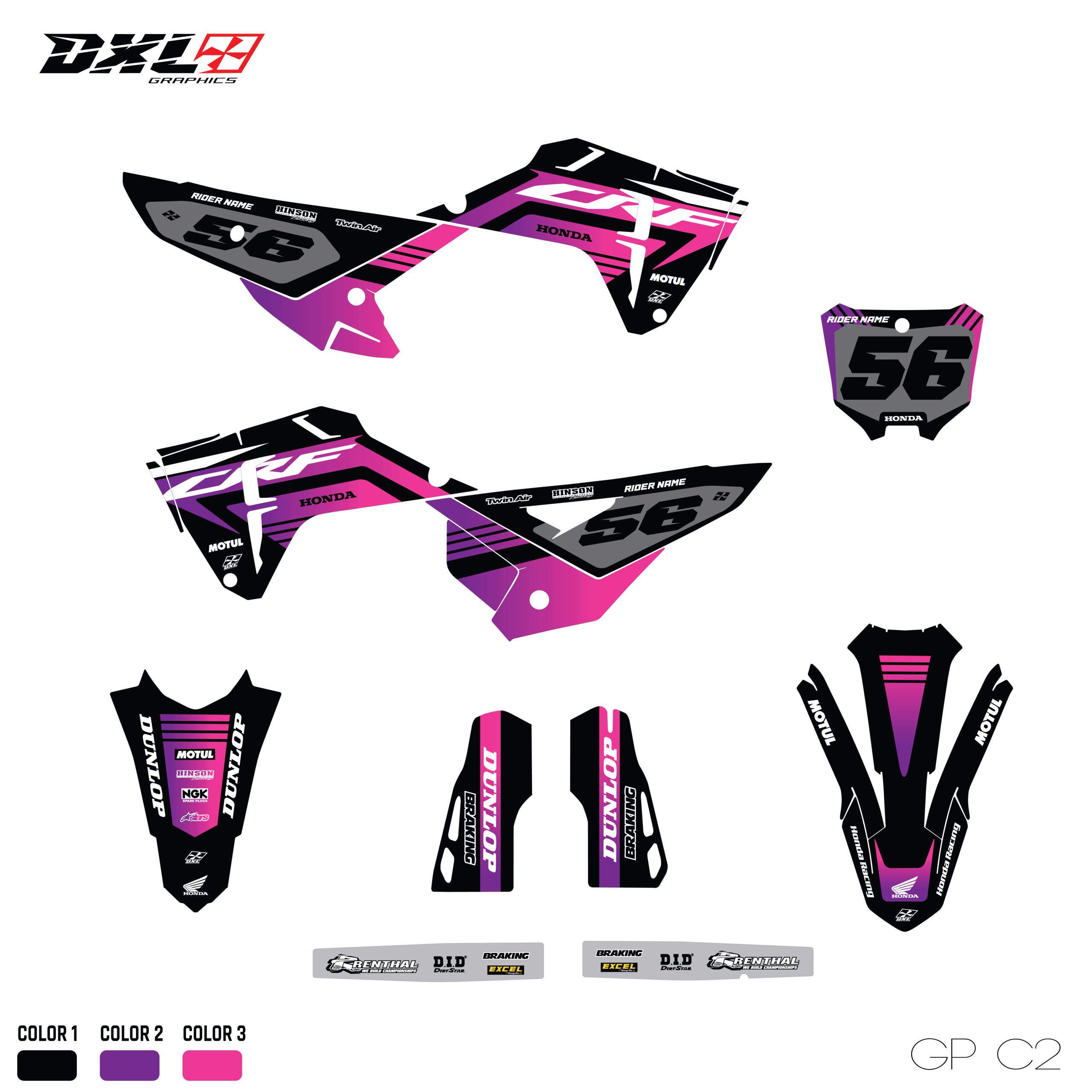 HONDA CRF 250-CRF 450 FULL GRAPHICS KIT