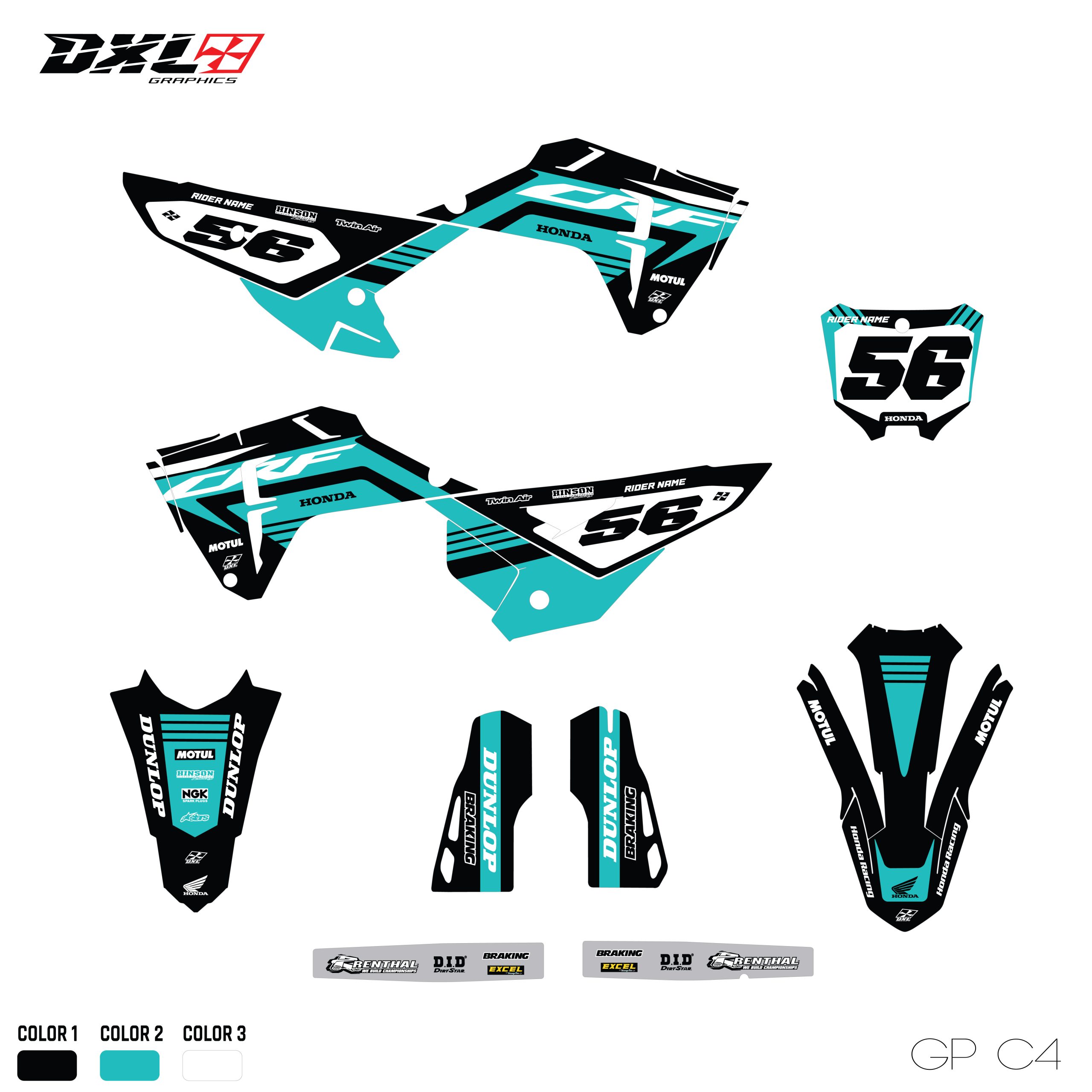 HONDA CRF 250-CRF 450 FULL GRAPHICS KIT