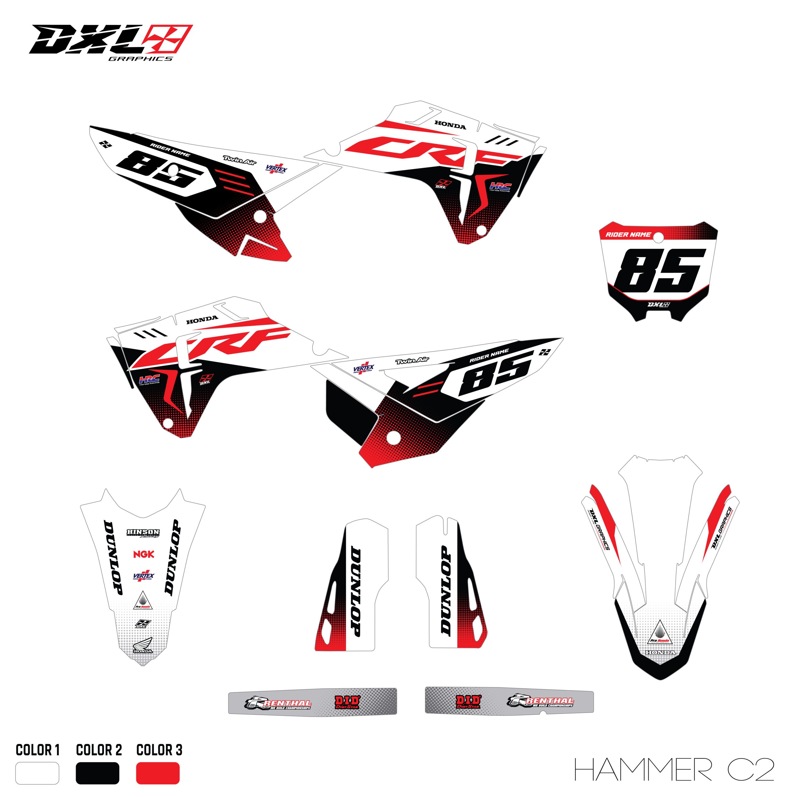 HONDA CRF 250-CRF 450 FULL GRAPHICS KIT