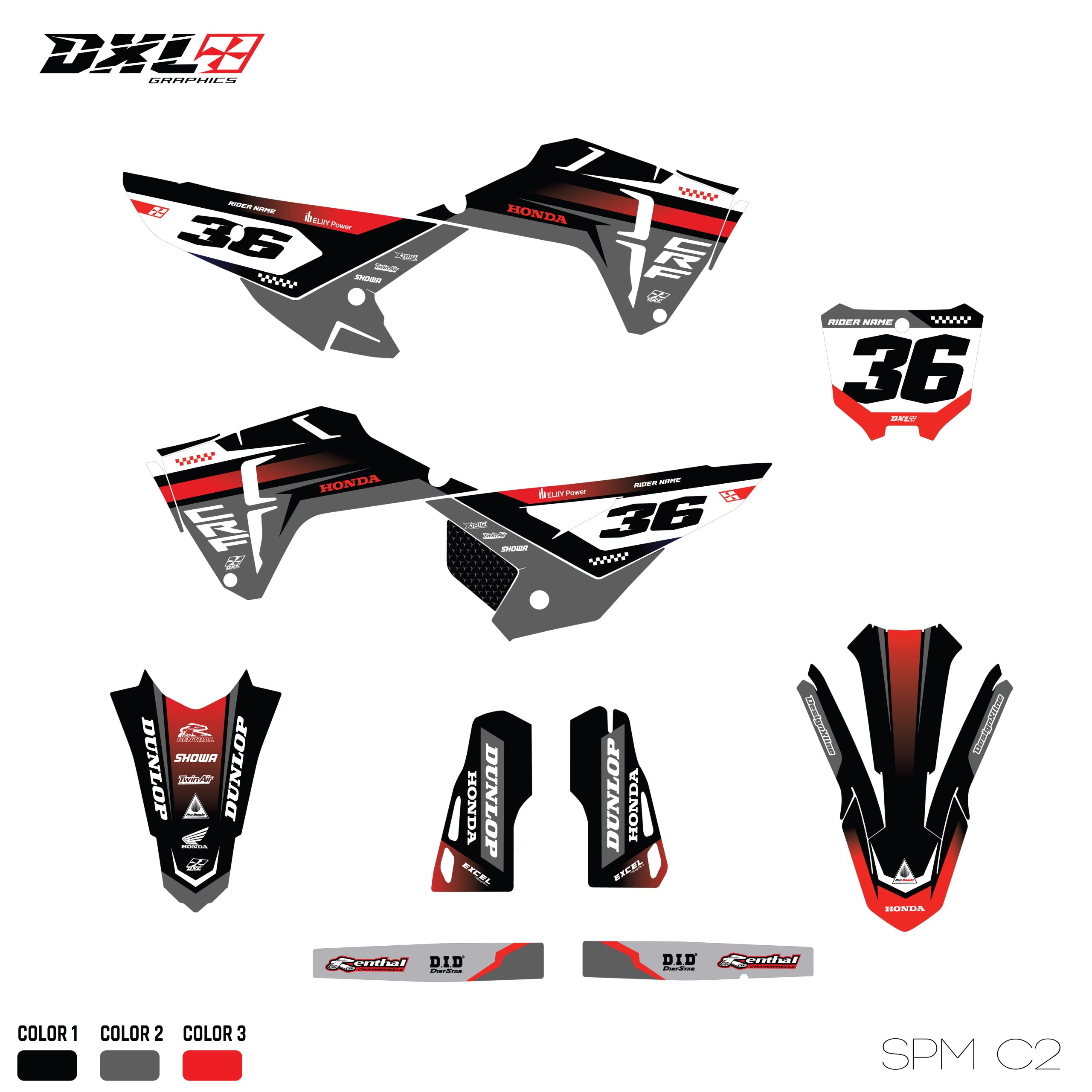 HONDA CRF 250-CRF 450 FULL GRAPHICS KIT