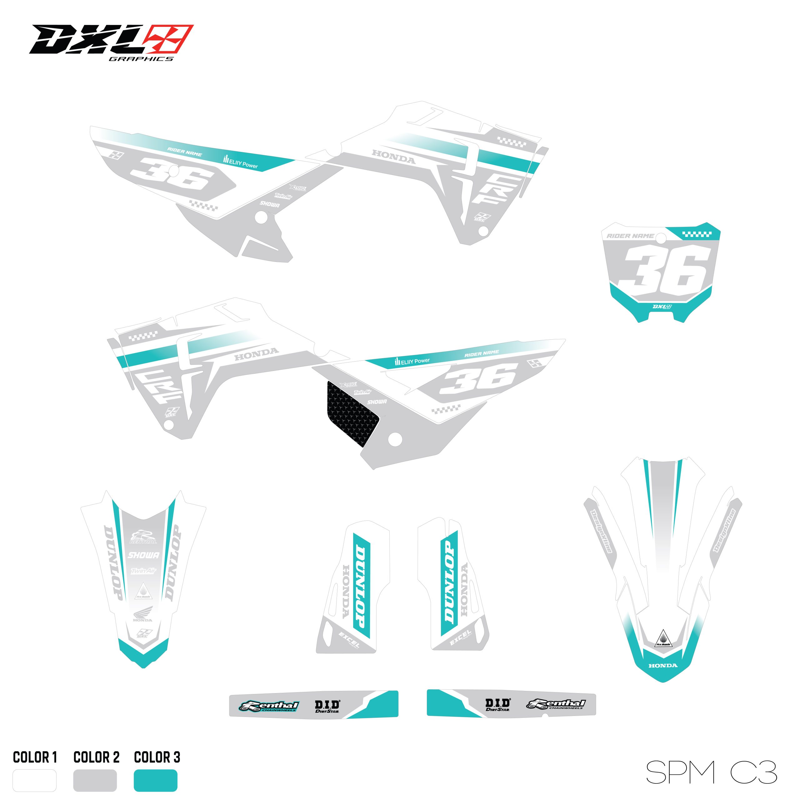 HONDA CRF 250-CRF 450 FULL GRAPHICS KIT
