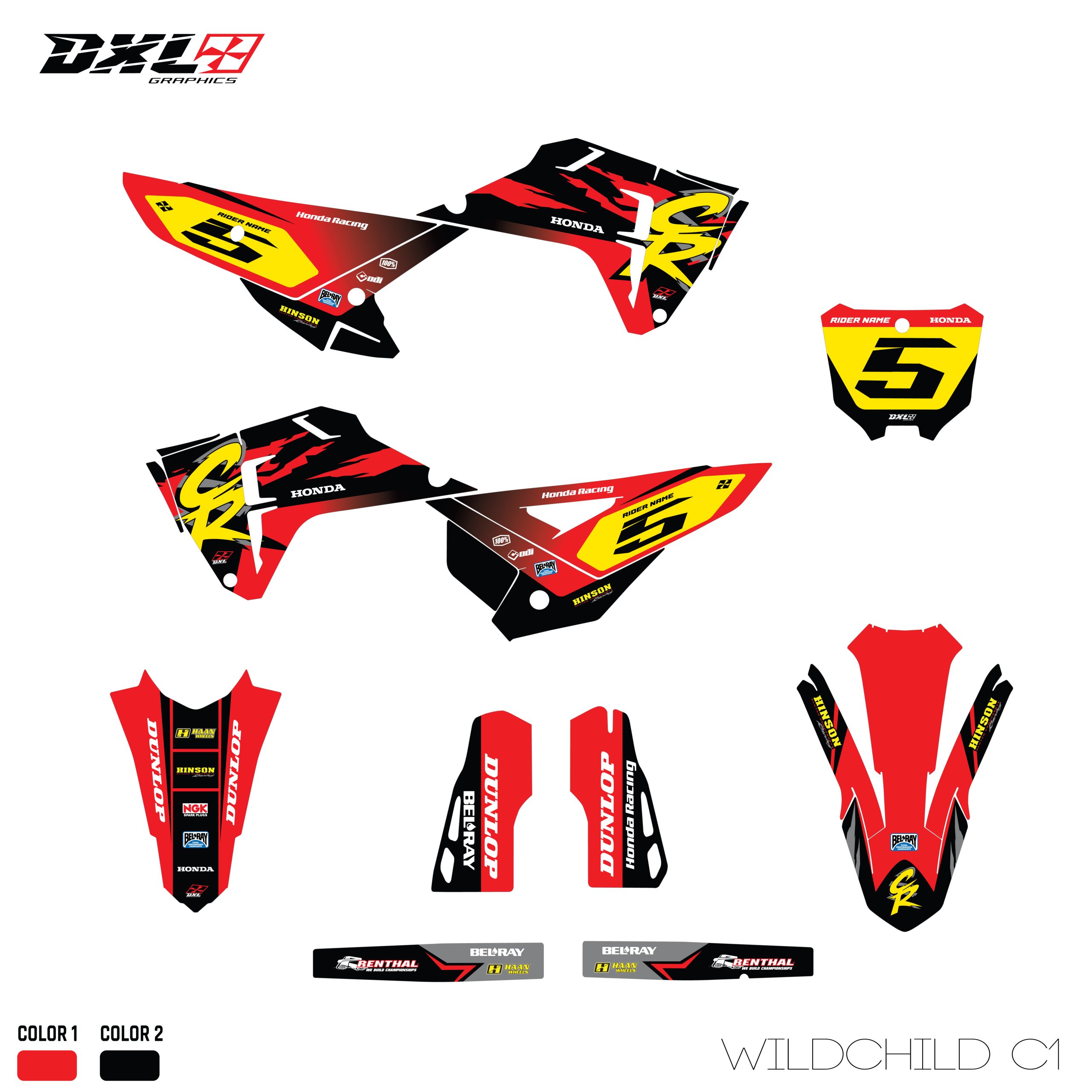 HONDA CRF 250-CRF 450 FULL GRAPHICS KIT