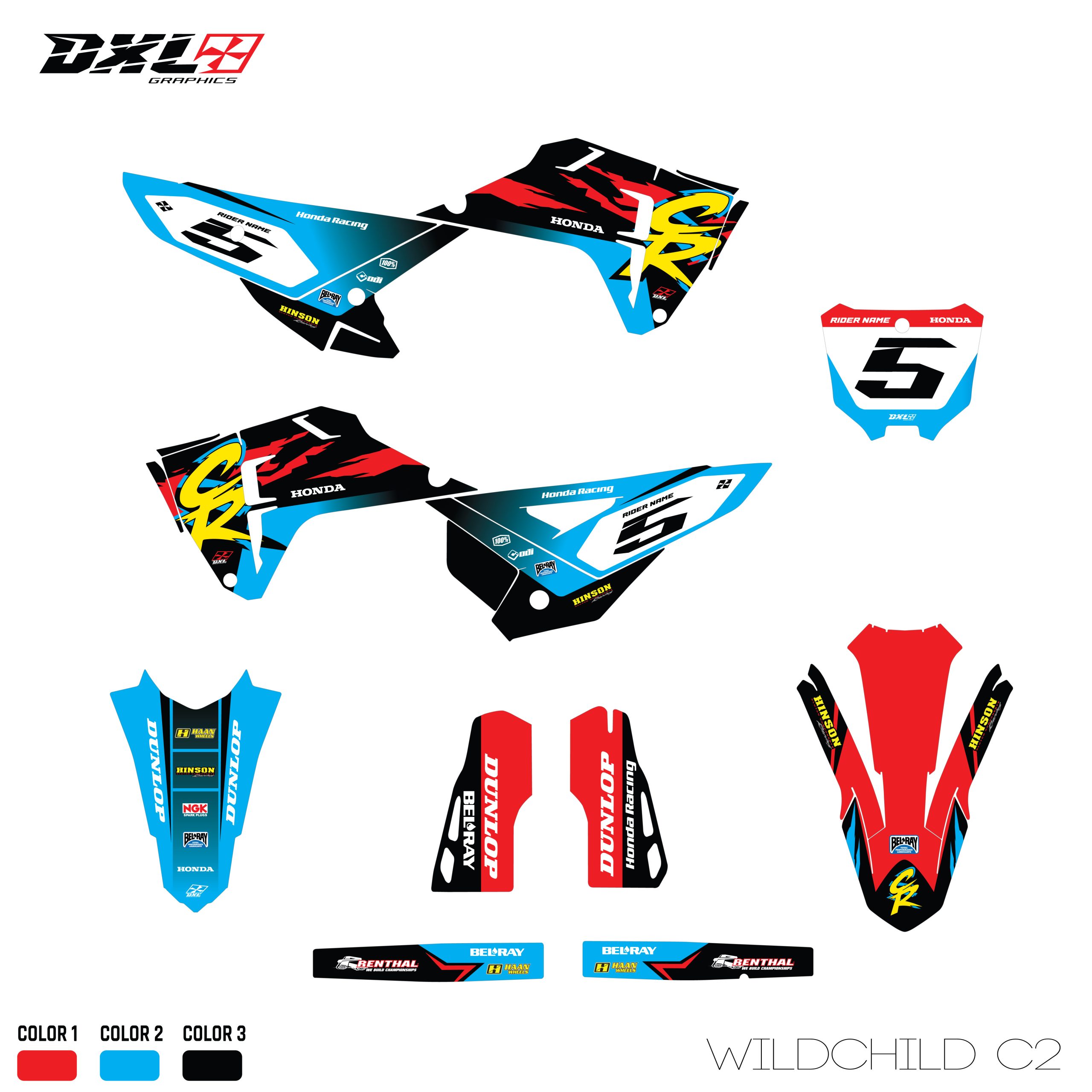 HONDA CRF 250-CRF 450 FULL GRAPHICS KIT