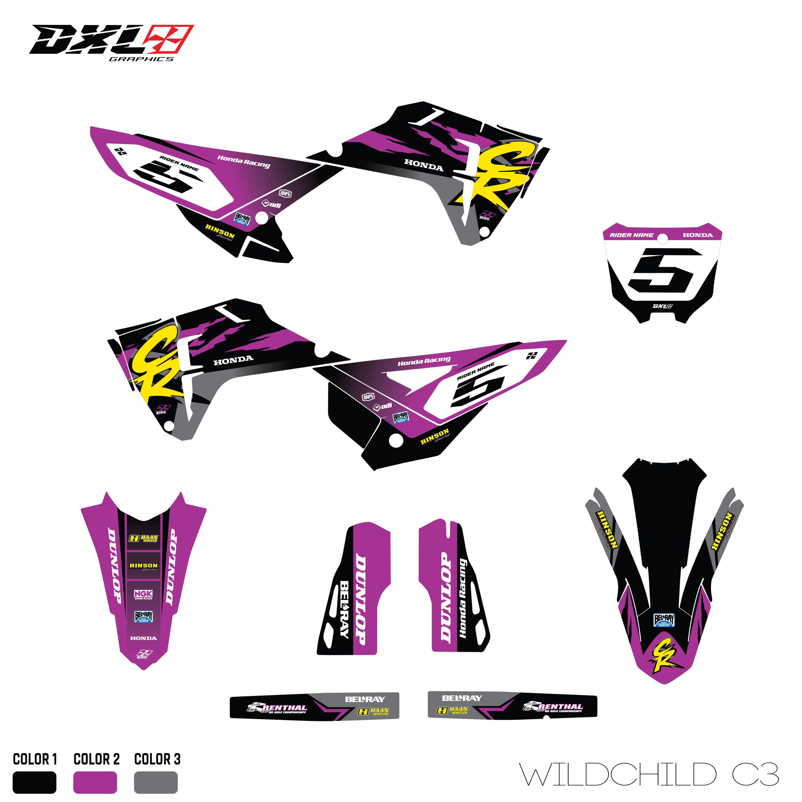 HONDA CRF 250-CRF 450 FULL GRAPHICS KIT