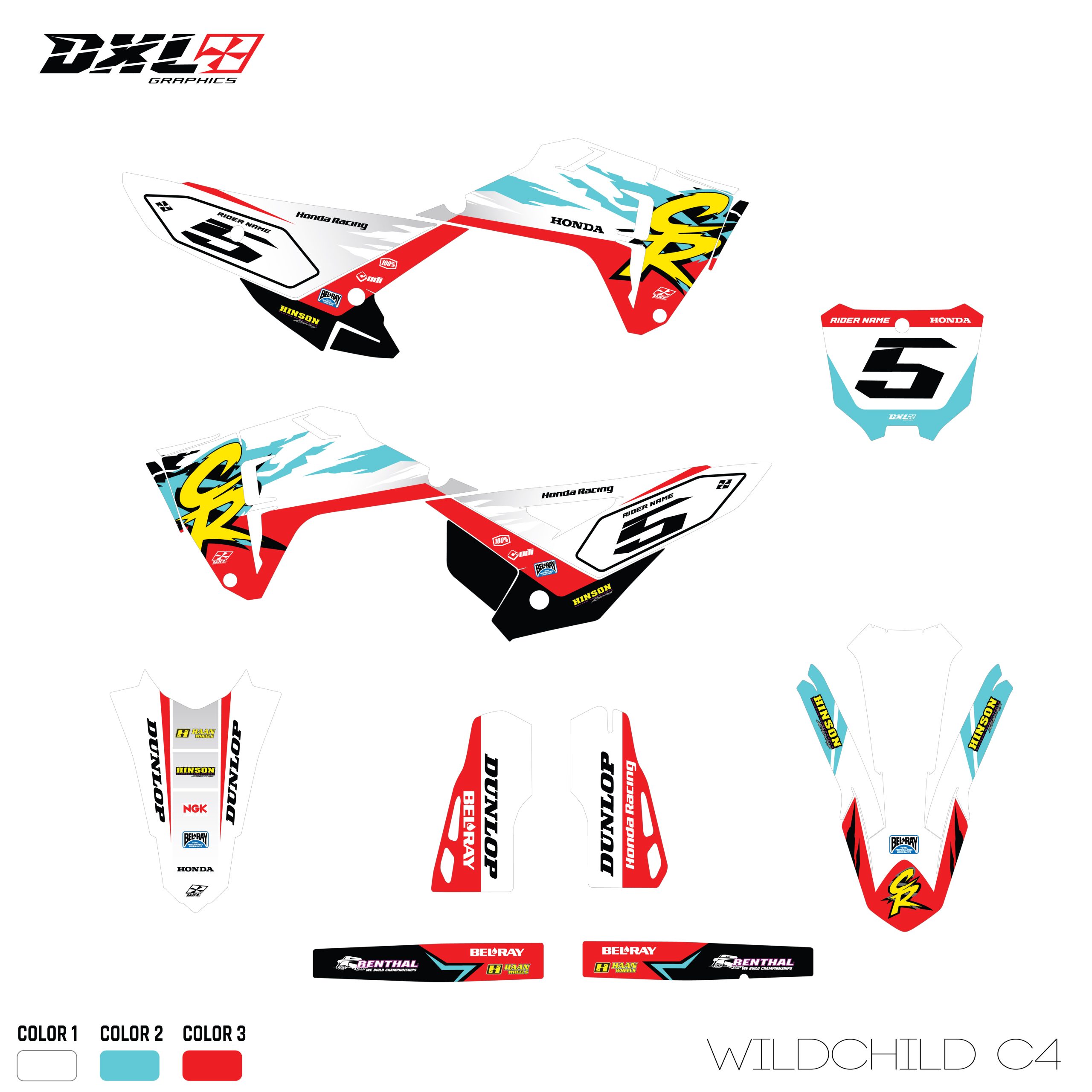 HONDA CRF 250-CRF 450 FULL GRAPHICS KIT