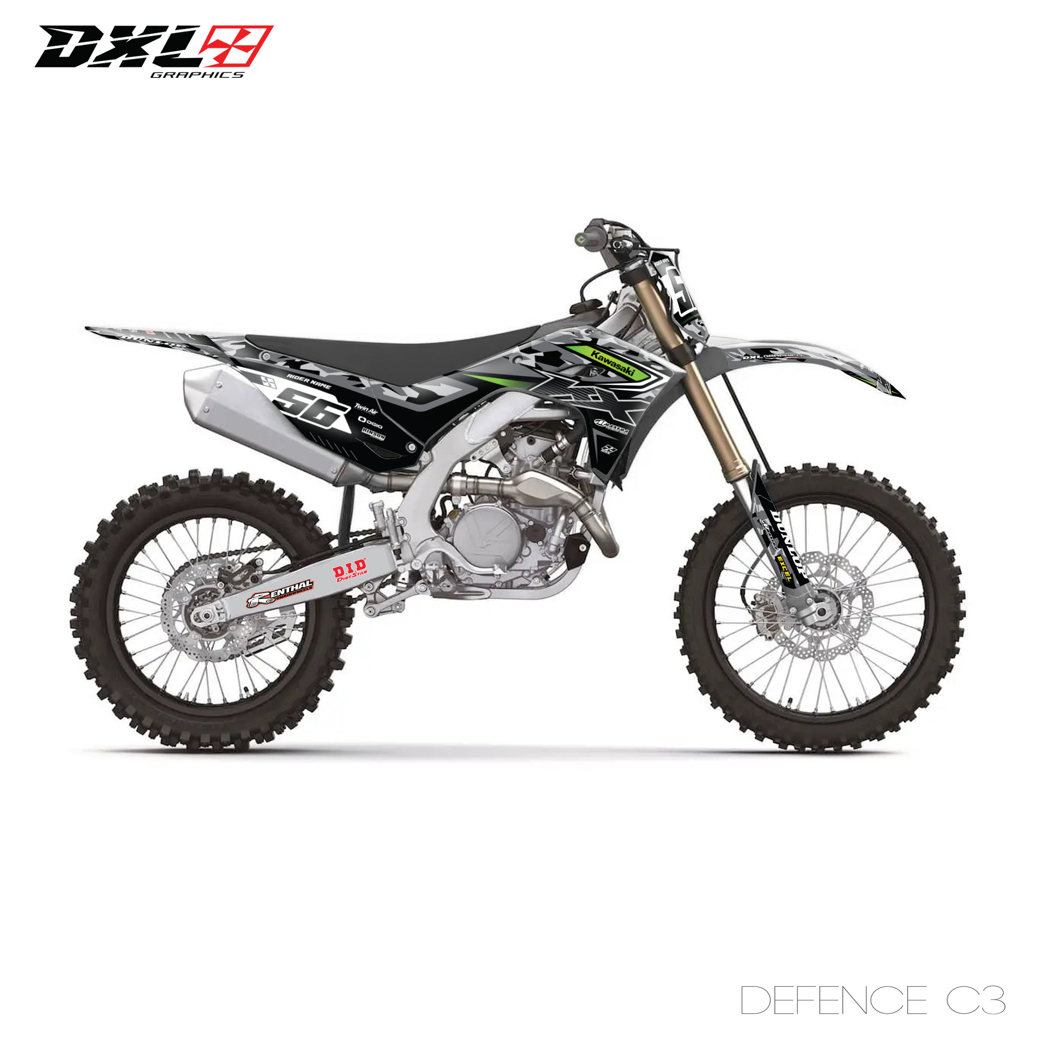 KAWASAKI KXF 250-KXF 450 FULL GRAPHICS KIT