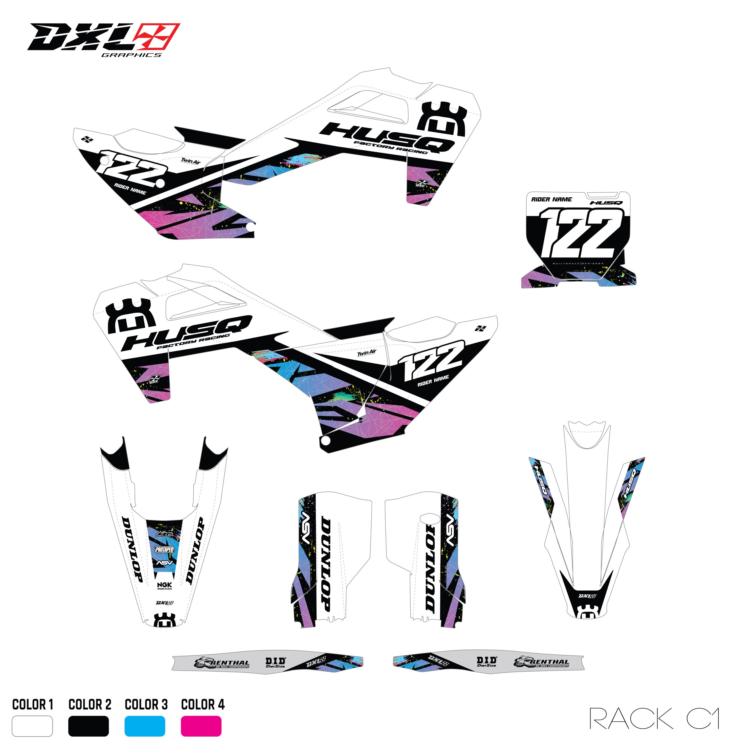 HUSQVARNA TC-FC FULL GRAPHICS KIT