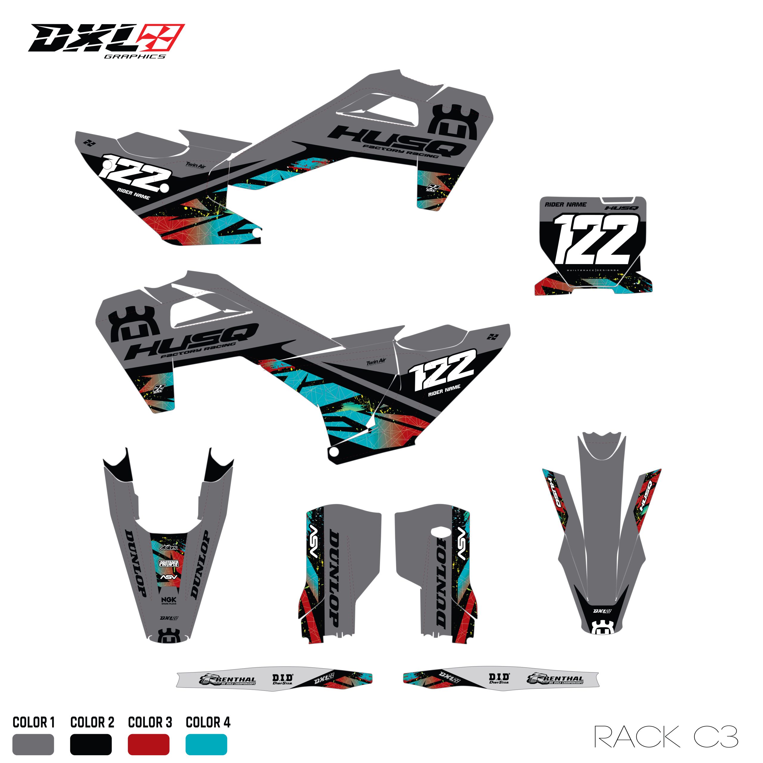 HUSQVARNA TC-FC FULL GRAPHICS KIT