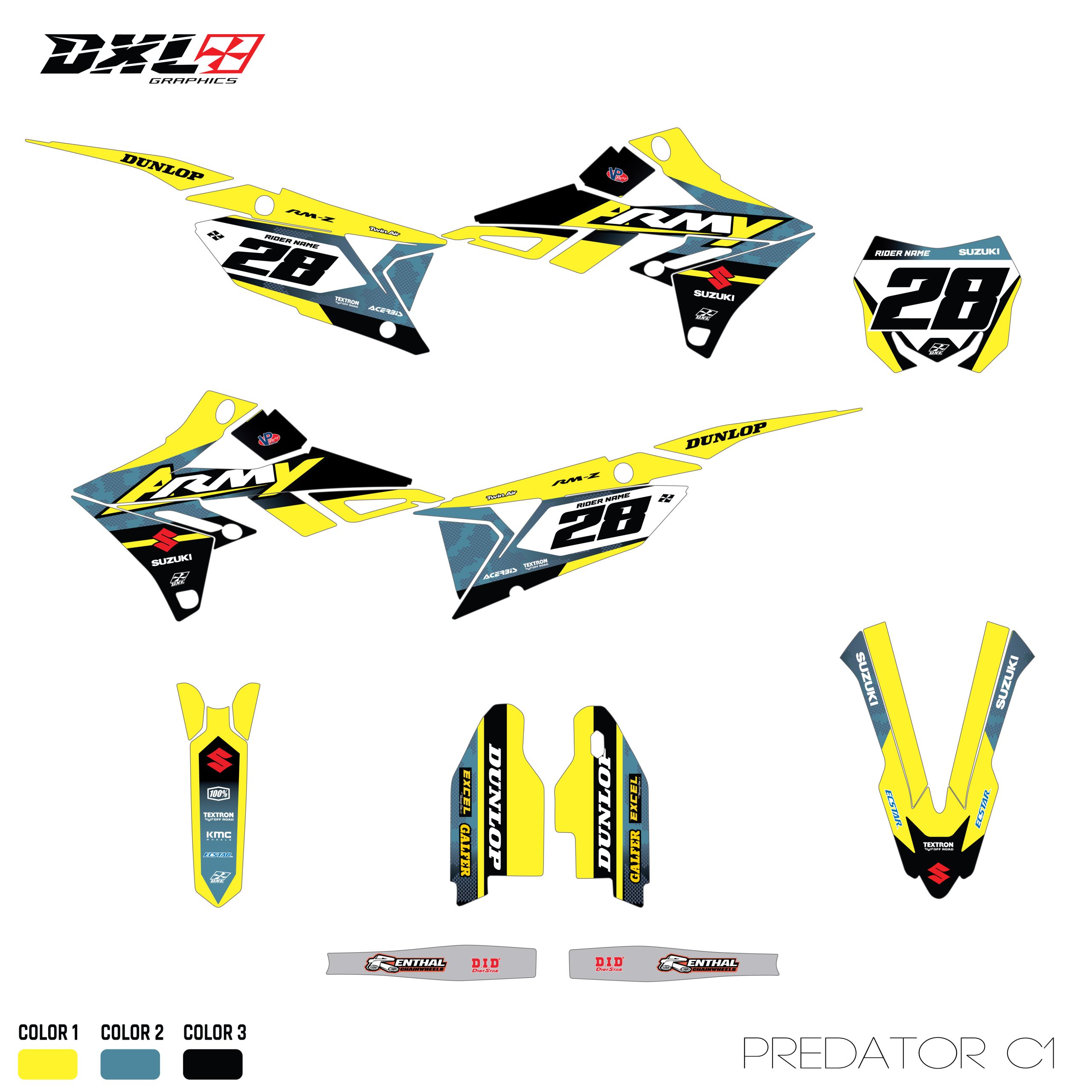SUZUKI RMZ 250-450 FULL GRAPHICS KIT