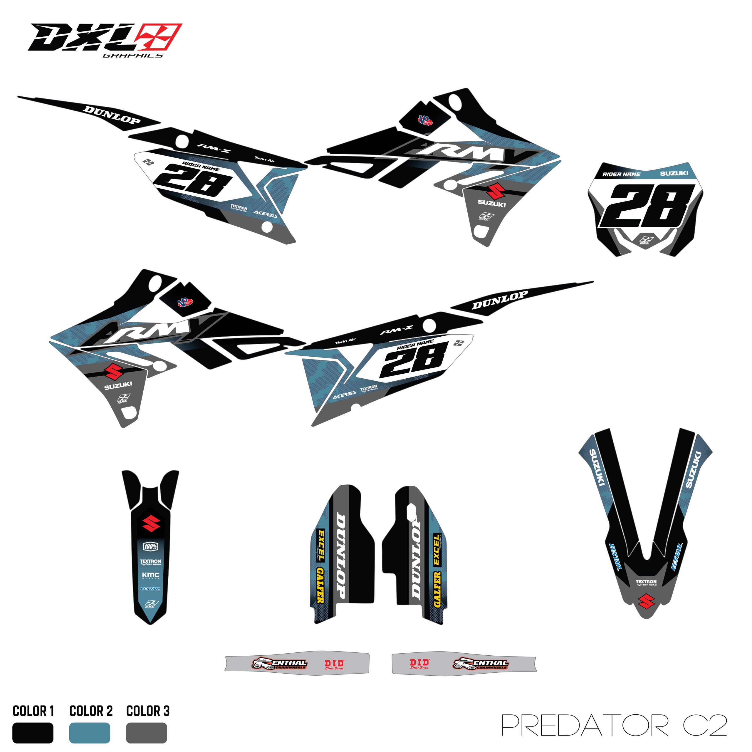 SUZUKI RMZ 250-450 FULL GRAPHICS KIT