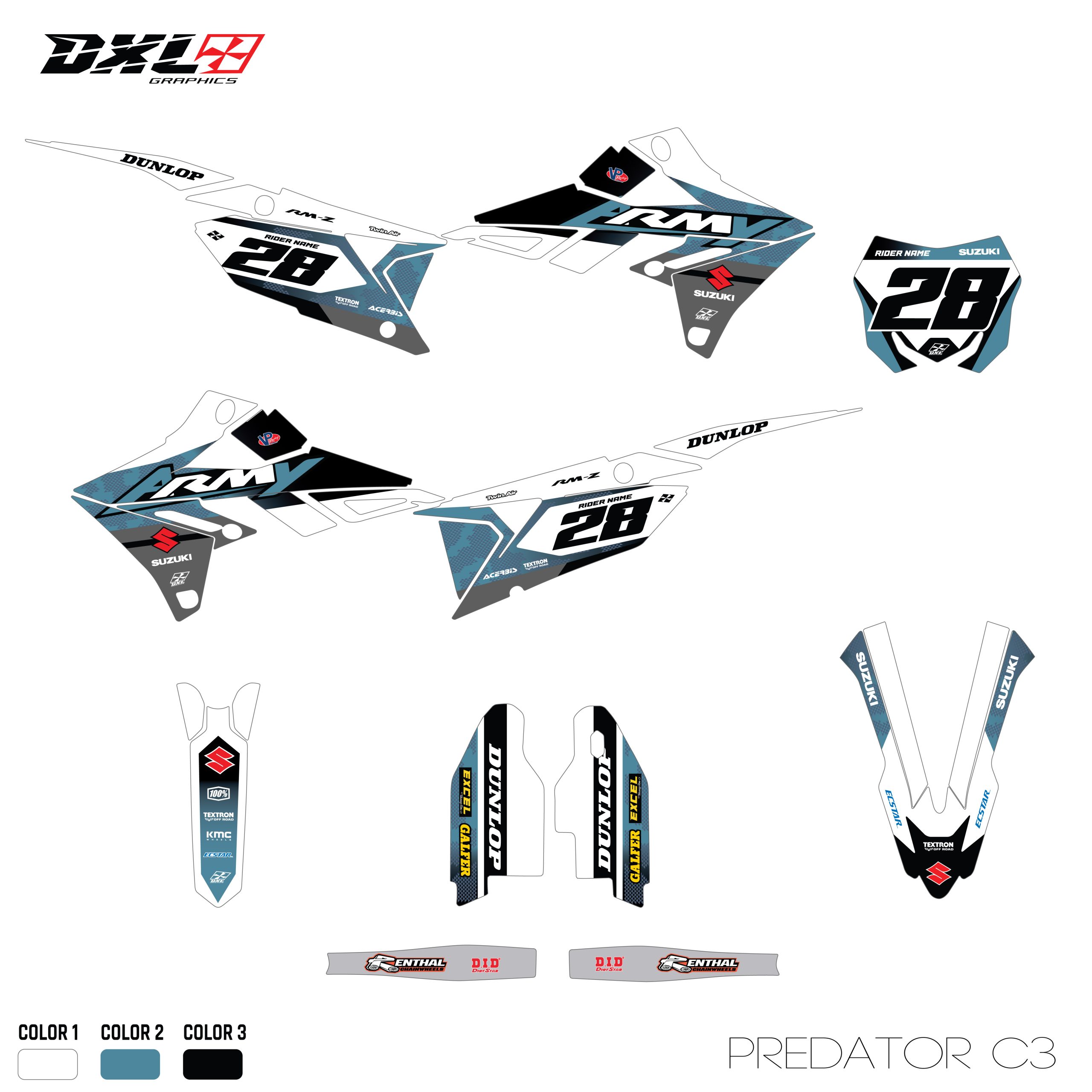 SUZUKI RMZ 250-450 FULL GRAPHICS KIT