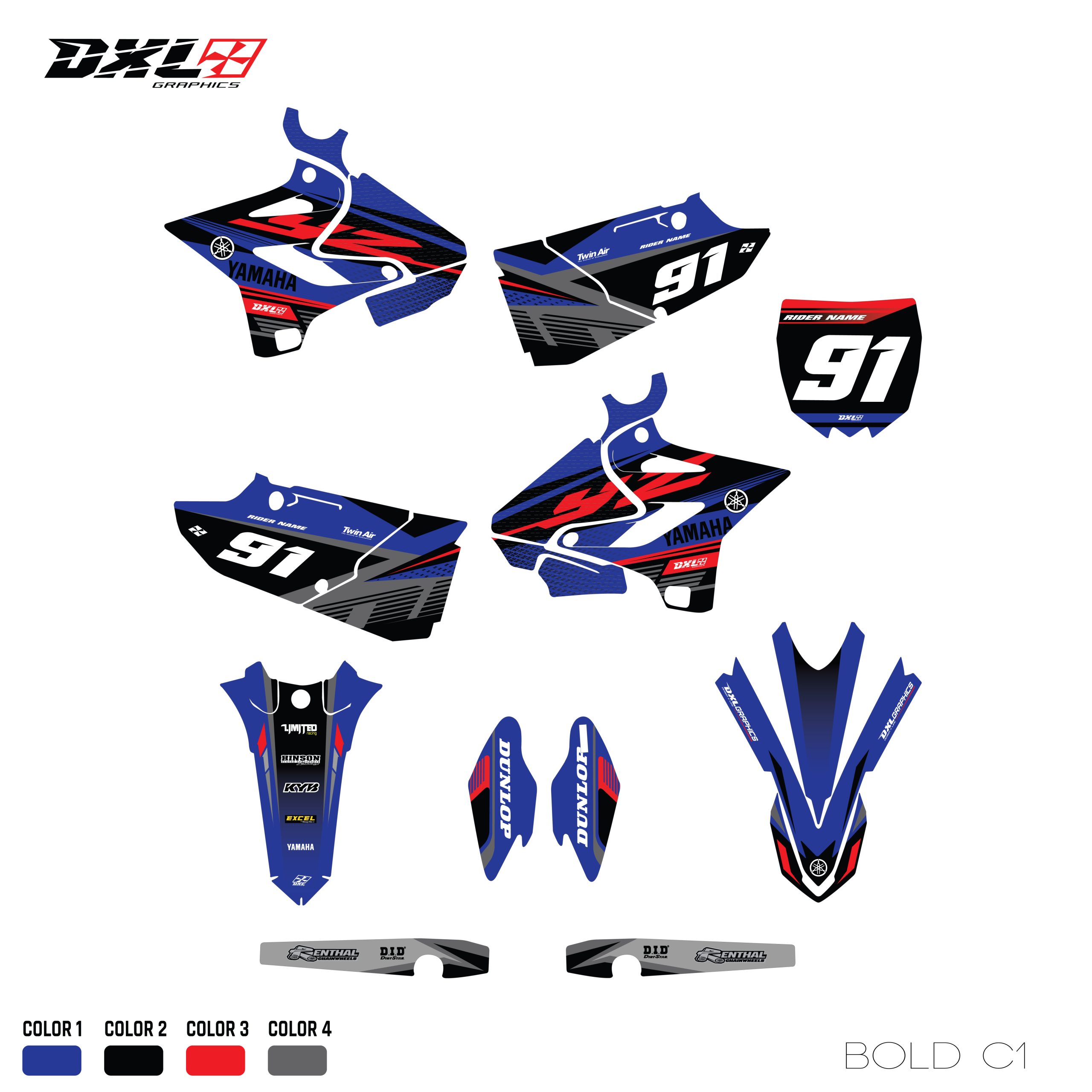 YZ 125-250 FULL GRAPHICS KIT