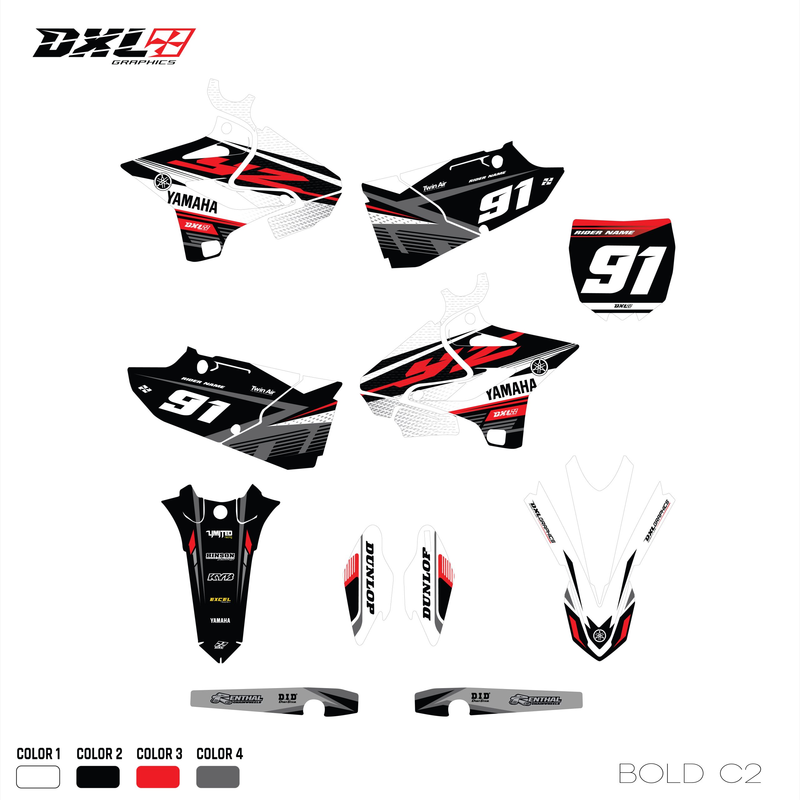 YZ 125-250 FULL GRAPHICS KIT