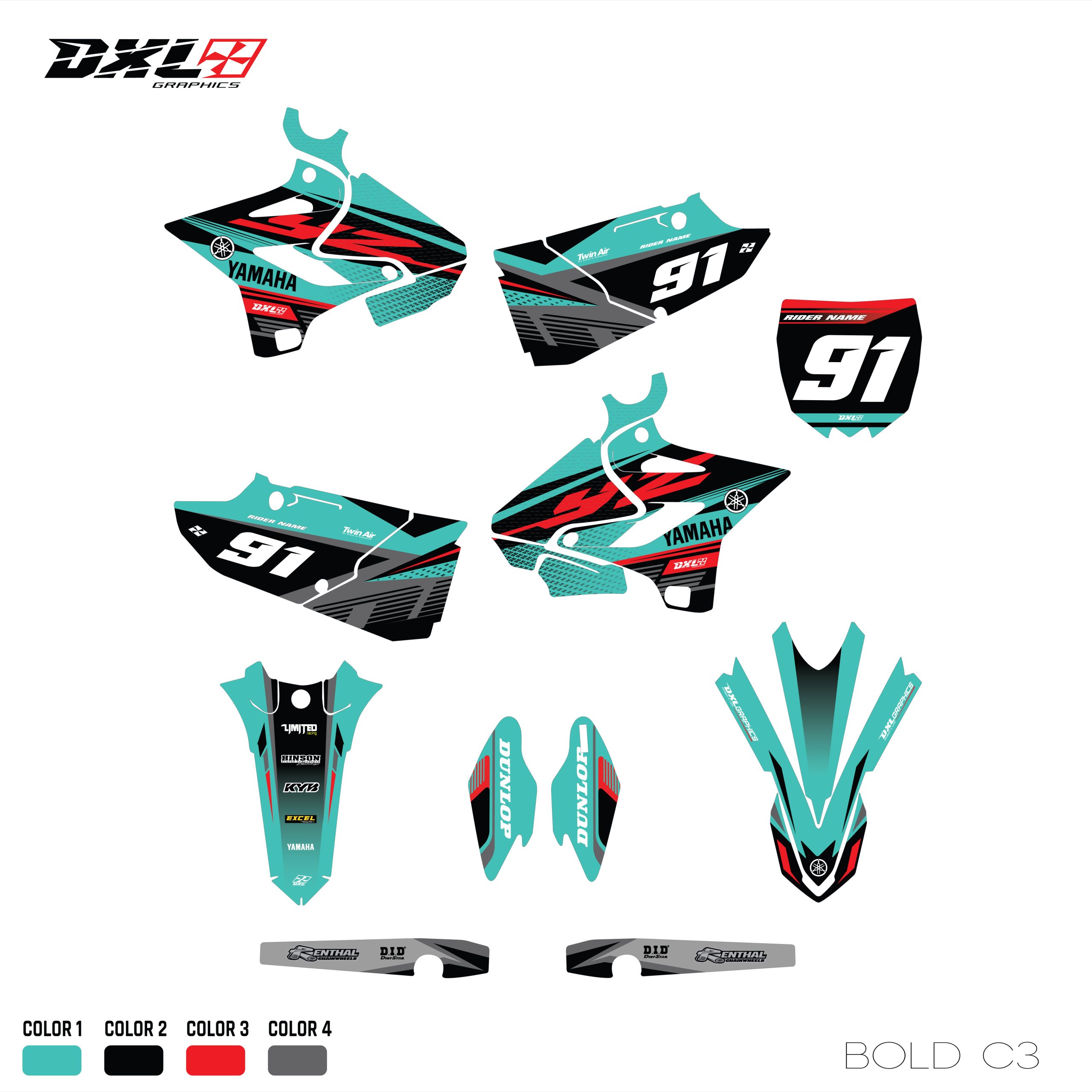 YZ 125-250 FULL GRAPHICS KIT