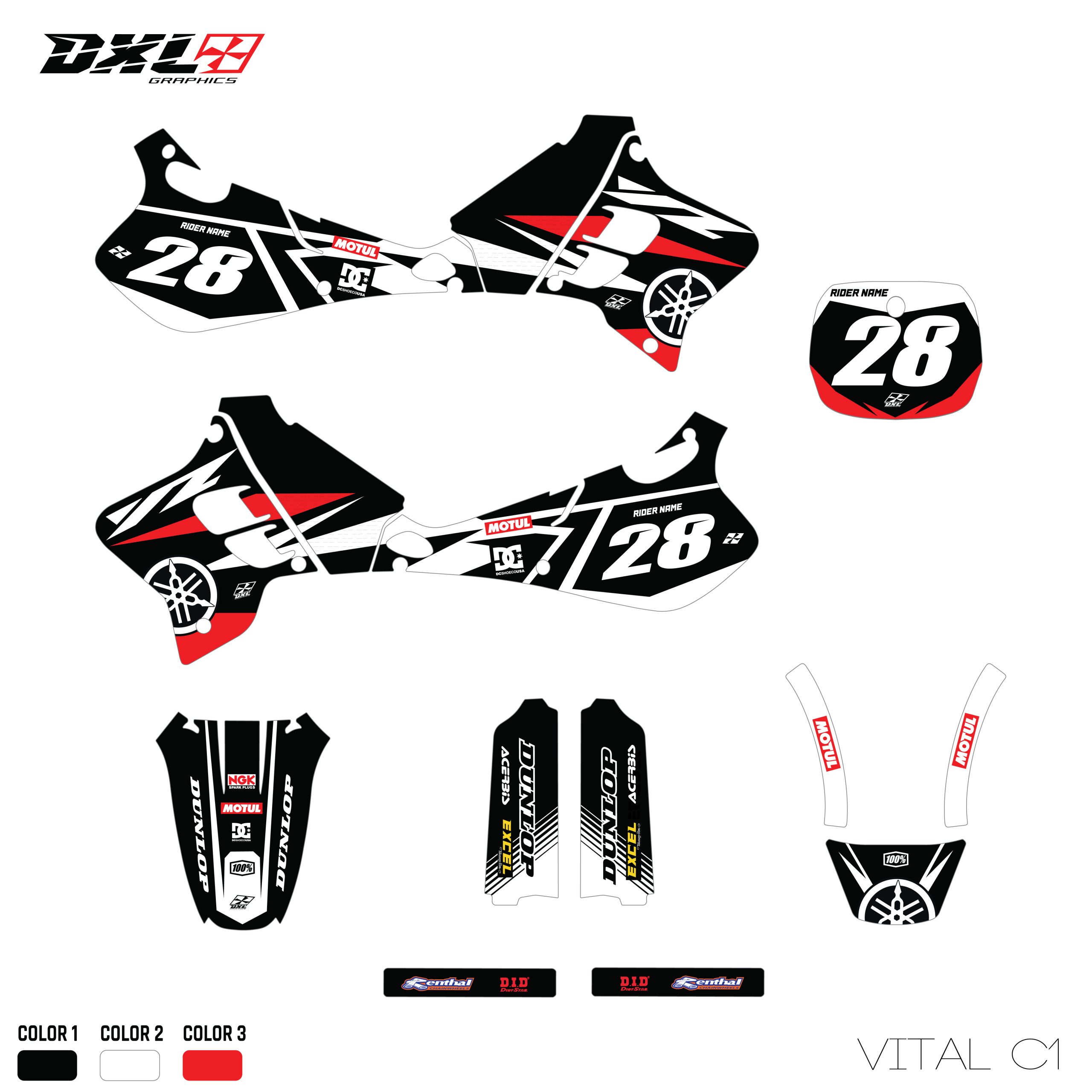 YZ 125-250 FULL GRAPHICS KIT
